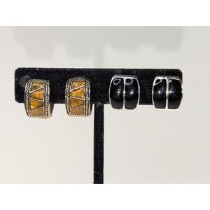 Set of Enamel Clip on Magnetic Earrings